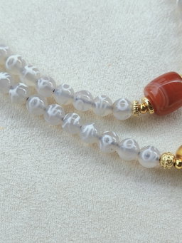 White 6mm Benefactor - 108 Mala