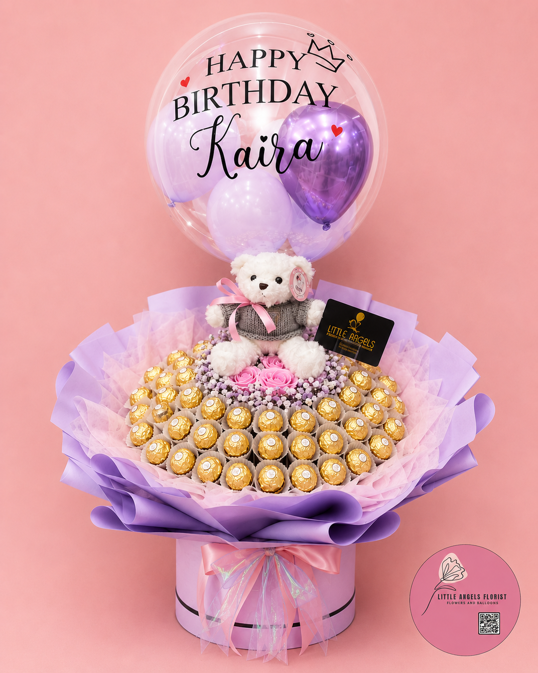 Premium Ferrero Bouquet with Balloons