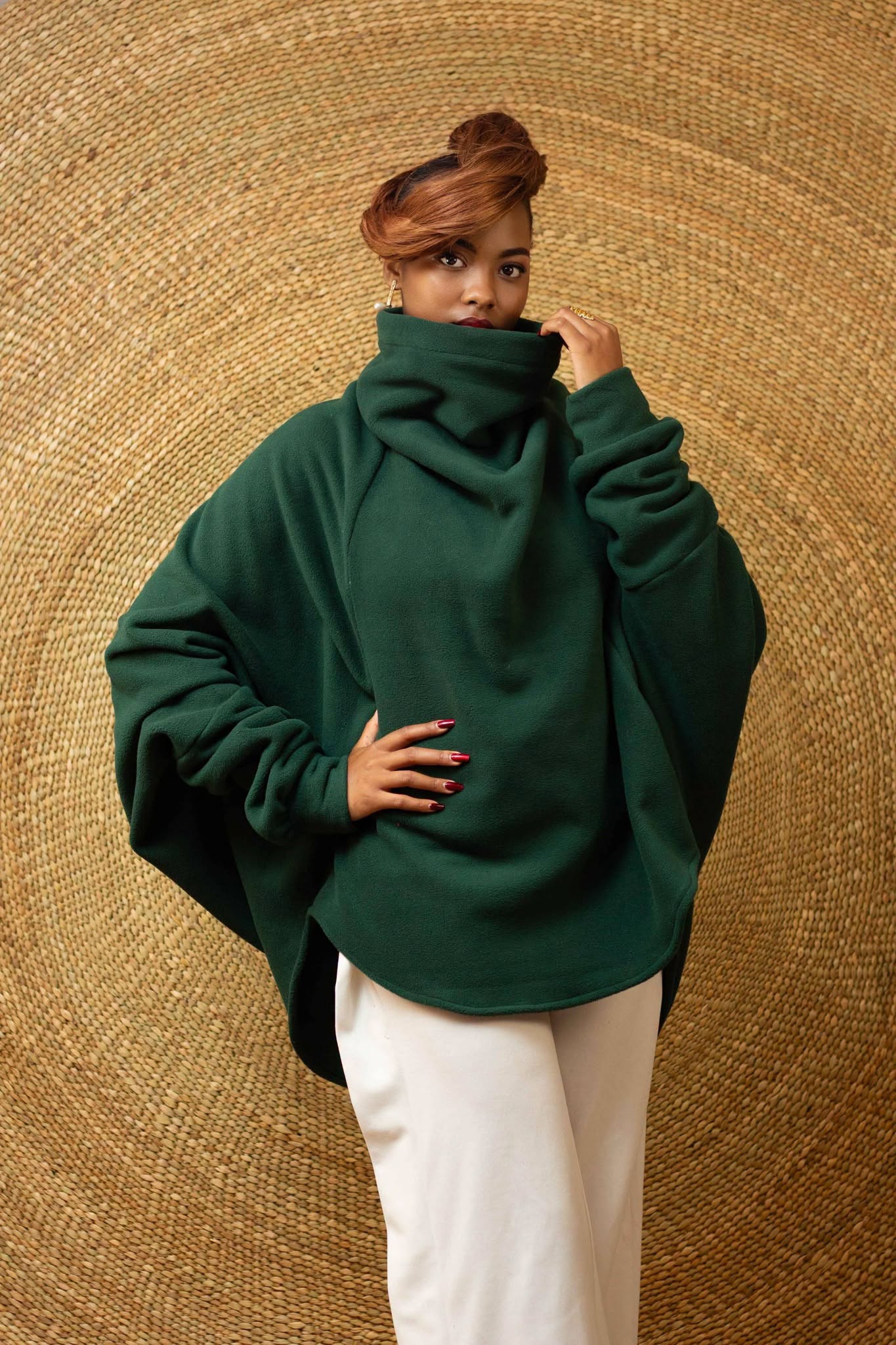 Ascili Snuggy Cardigan - Dark Green_0