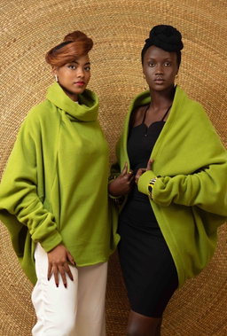 Ascili Snuggy Cardigan - Lime  Green 