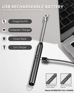 ​360° Flexible Long Neck Electric Candle Lighter - Rechargeable USB Plasma Lighter
