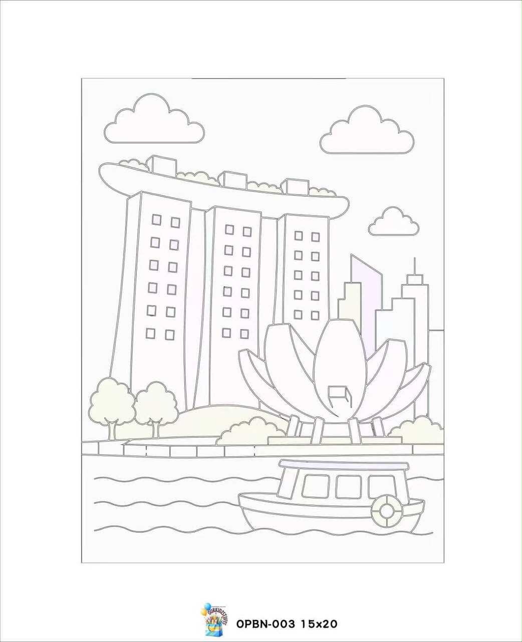 🇸🇬 Singapore Landmarks Canvas Painting Kit (15cm × 20cm)_3