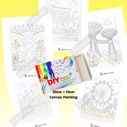 🇸🇬 Singapore Landmarks Canvas Painting Kit (15cm × 20cm)