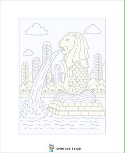 🇸🇬 Singapore Landmarks Canvas Painting Kit (15cm × 20cm)