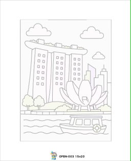 🇸🇬 Singapore Landmarks Canvas Painting Kit (15cm × 20cm)