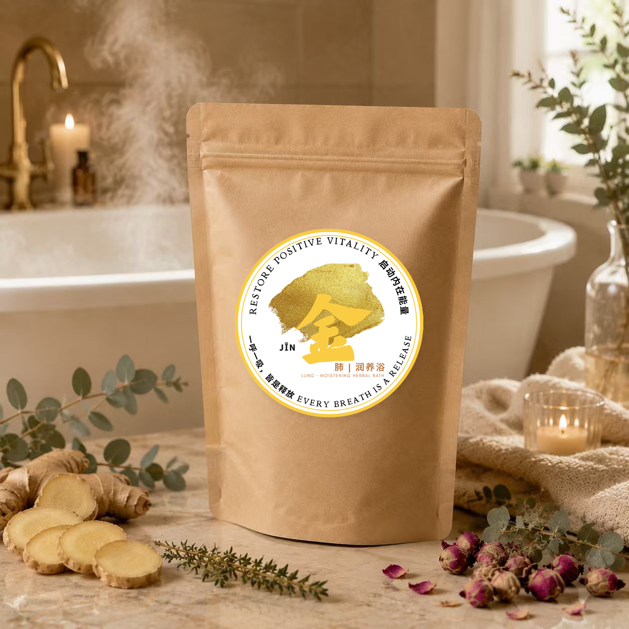 金 - 肺润养浴 Lung Moistening Herbal Bath_0
