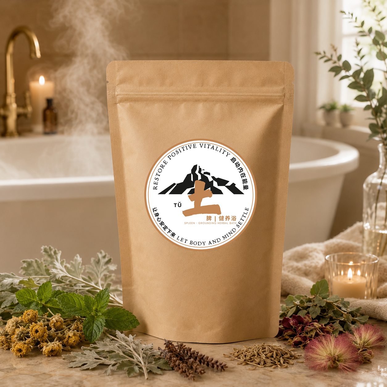 土 - 脾健养浴 Spleen Grounding Herbal Bath_0