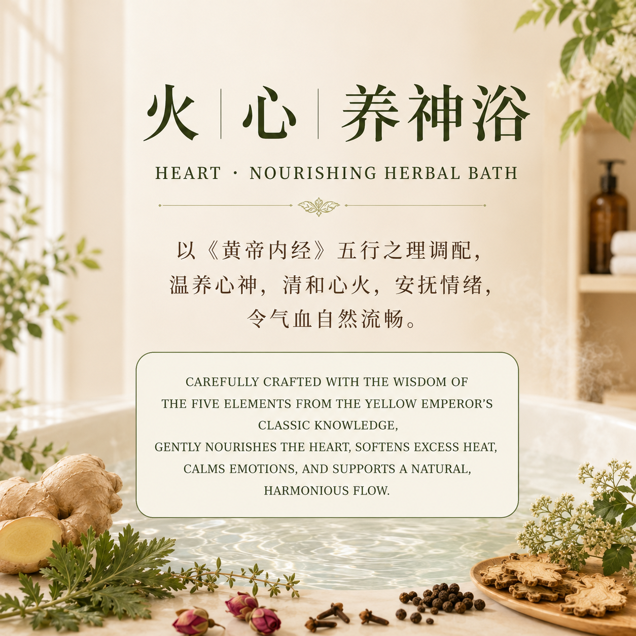 火 - 心养神浴 Heart Nourishing Herbal Bath_1