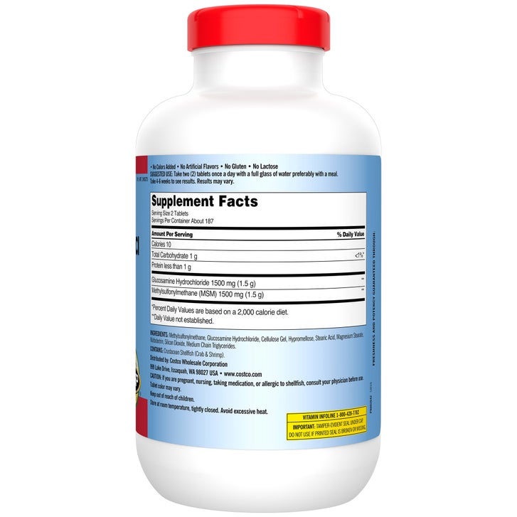 Kirkland Signature Glucosamine with MSM, 375 Tablets(Exp:11/2028)_2