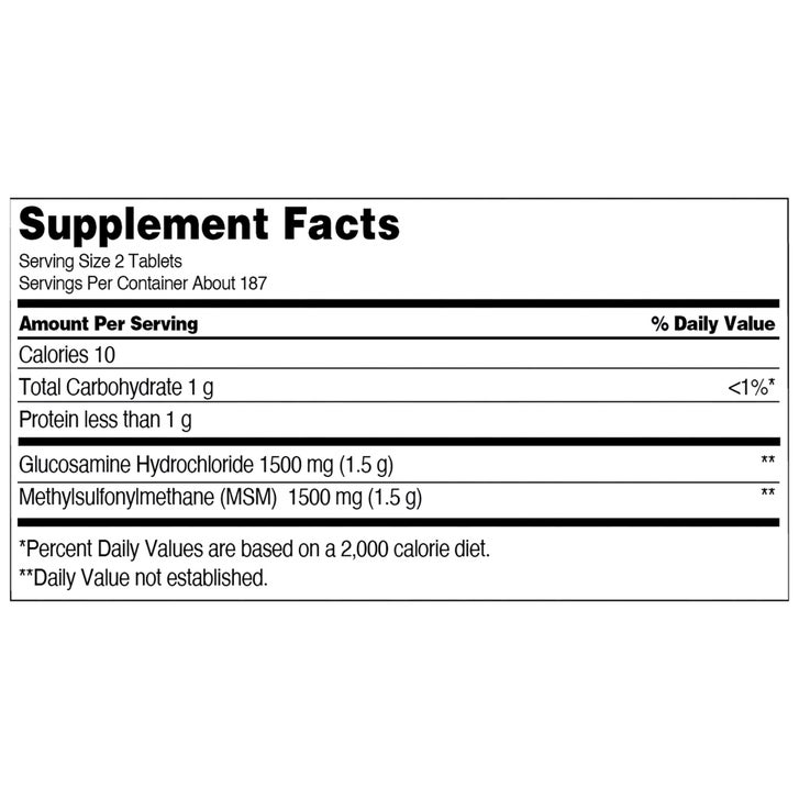 Kirkland Signature Glucosamine with MSM, 375 Tablets(Exp:11/2028)_3