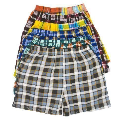 6Pcs Soft Cotton Checked Men's Boxers – Multicolor, Sizes 28-32 (Restricted Return)