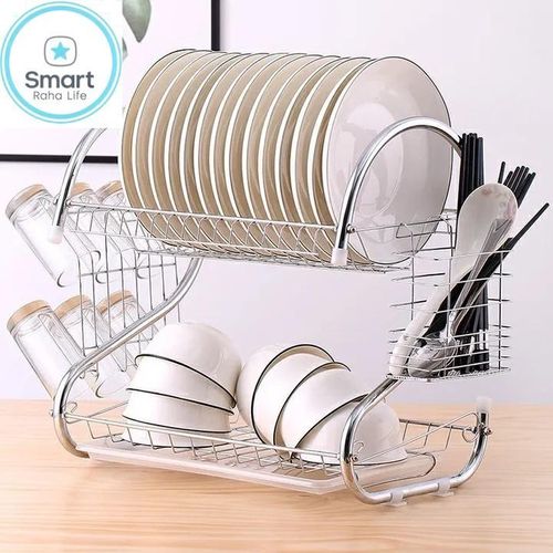 Smartraha life RahaLife 20nch Stainless Steel Dish Rack-2 Tier_0