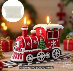 Molde tren navideño en 3D