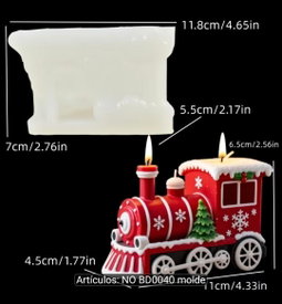 Molde tren navideño en 3D