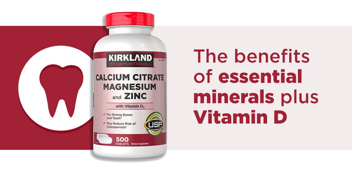 Kirkland Signature Calcium Citrate, Magnesium and Zinc, 500 Tablets(Exp:10/2028)_2