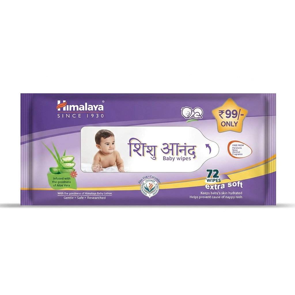 Himalaya Shishu Anand | Baby Wipes | 72 Wipes | Aloe Vera_0