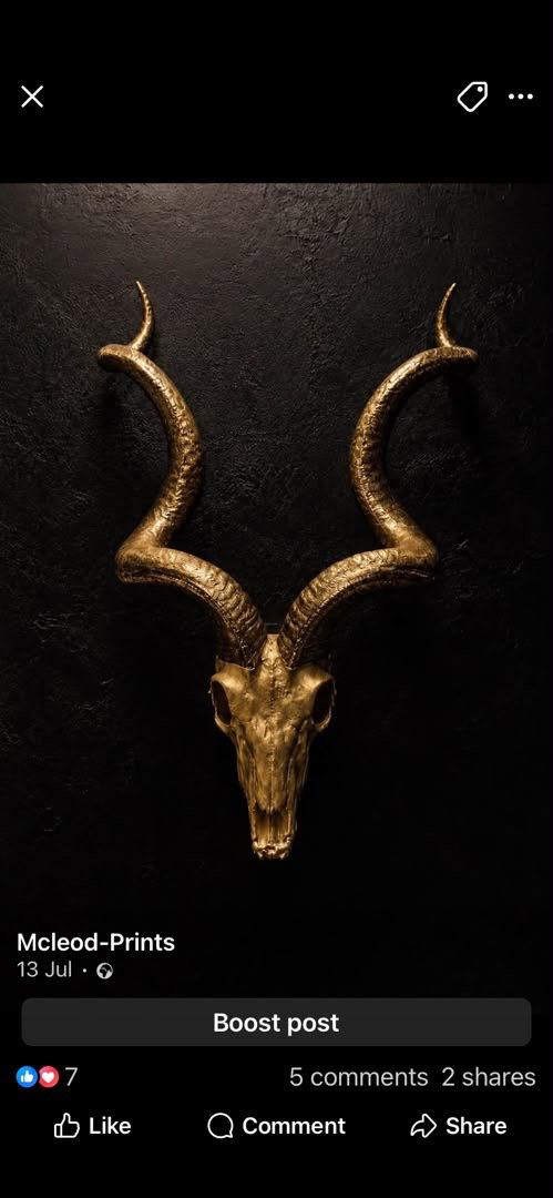 Kudu Skull Door Knob
