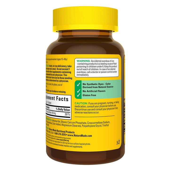 Nature Made Iron, 65 mg, 365 Tablets(Exp:01/2029)_2