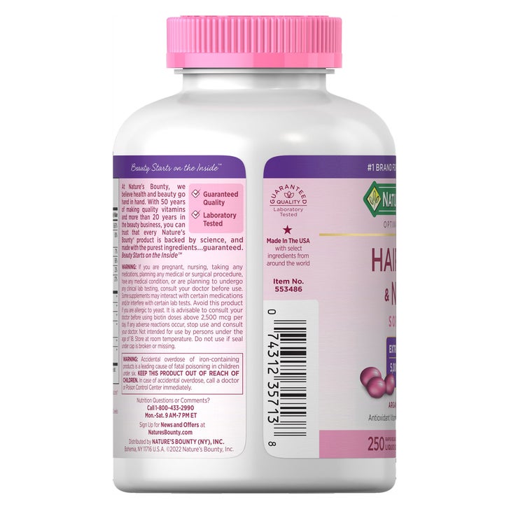 Nature's Bounty Hair, Skin and Nails, 250 Softgels(Exp:07/2027)_3