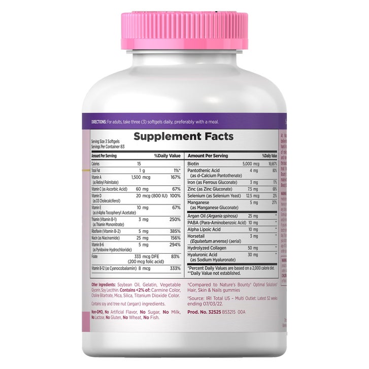 Nature's Bounty Hair, Skin and Nails, 250 Softgels(Exp:07/2027)_2