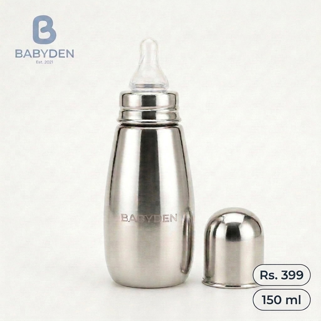 Babyden Stainless Steel Bottle Feeding Bottle | 150ml_1