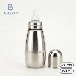 Babyden Stainless Steel Bottle Feeding Bottle | 150ml