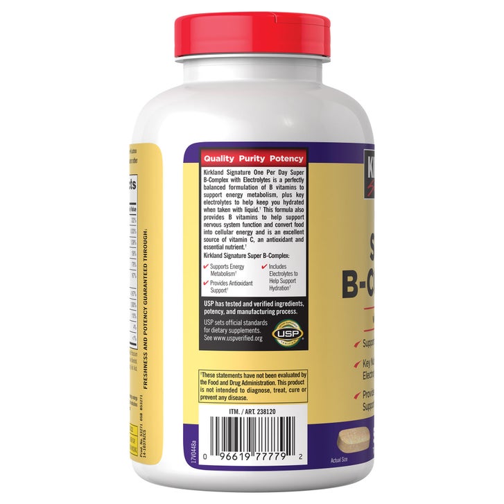 Kirkland Signature Super B-Complex with Electrolytes, 500 Tablets(Exp:05/2028)_2