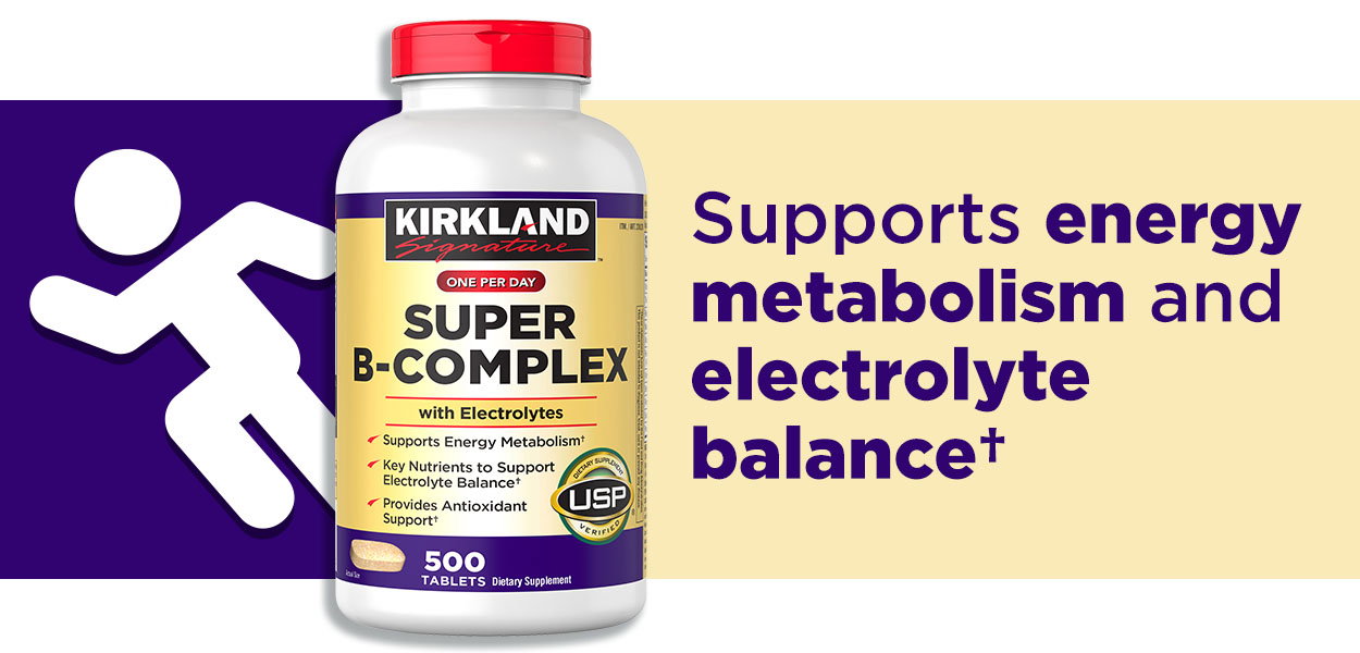 Kirkland Signature Super B-Complex with Electrolytes, 500 Tablets(Exp:05/2028)_4