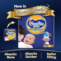 Mamypoko Dipers |  All night absorb| Style Baby Diapers 