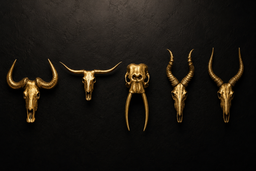 Nyala Skull Door Knob             