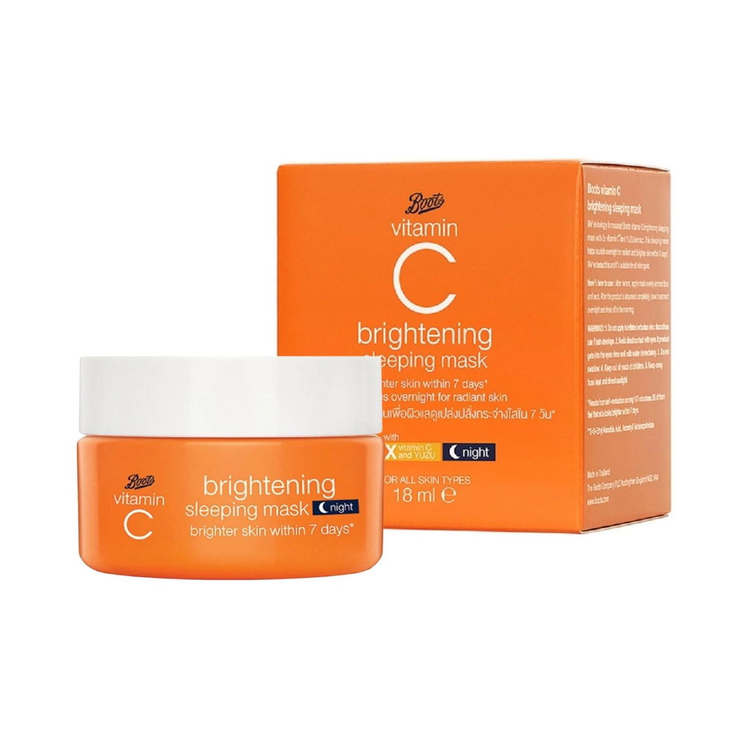 Boots - Vitamin C Brightening Sleeping Mask 18ml | Wholesale Facial Skincare Singapore