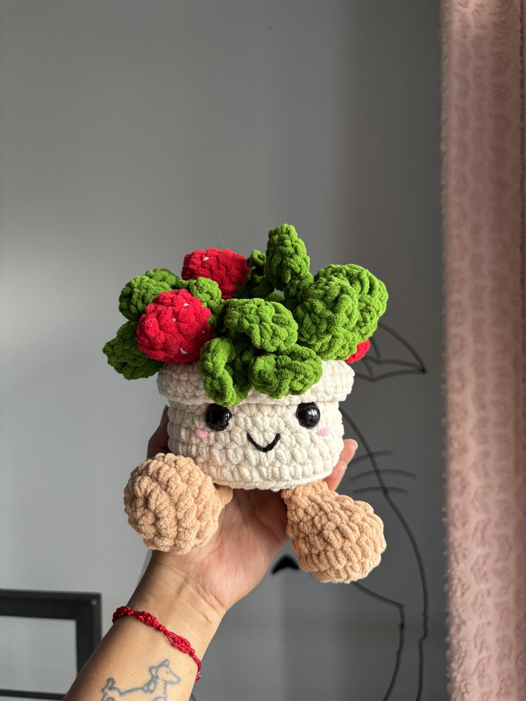 Potted strawberry plant 