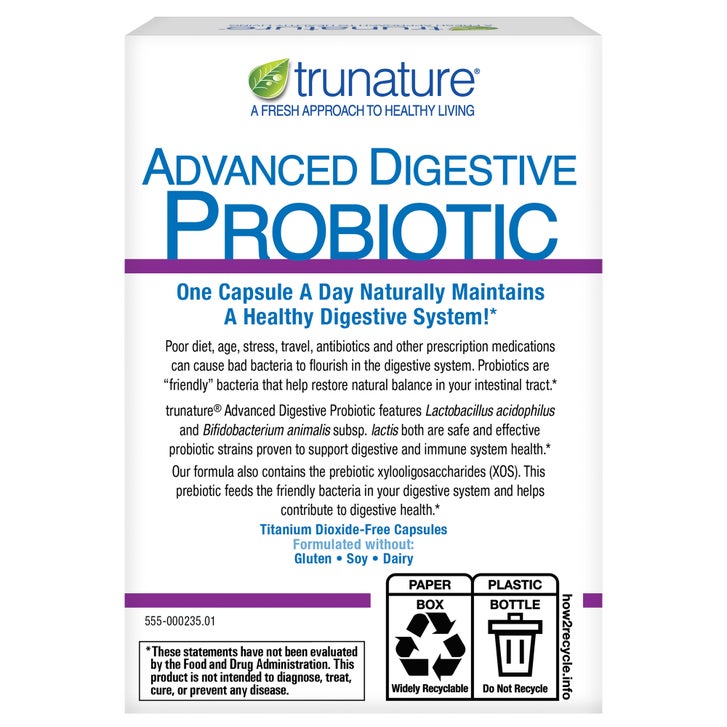 trunature Advanced Digestive Probiotic, 100 Capsules(Exp:01/2028)_2