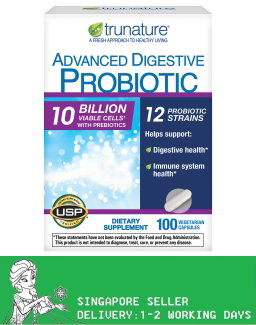 trunature Advanced Digestive Probiotic, 100 Capsules(Exp:01/2028)