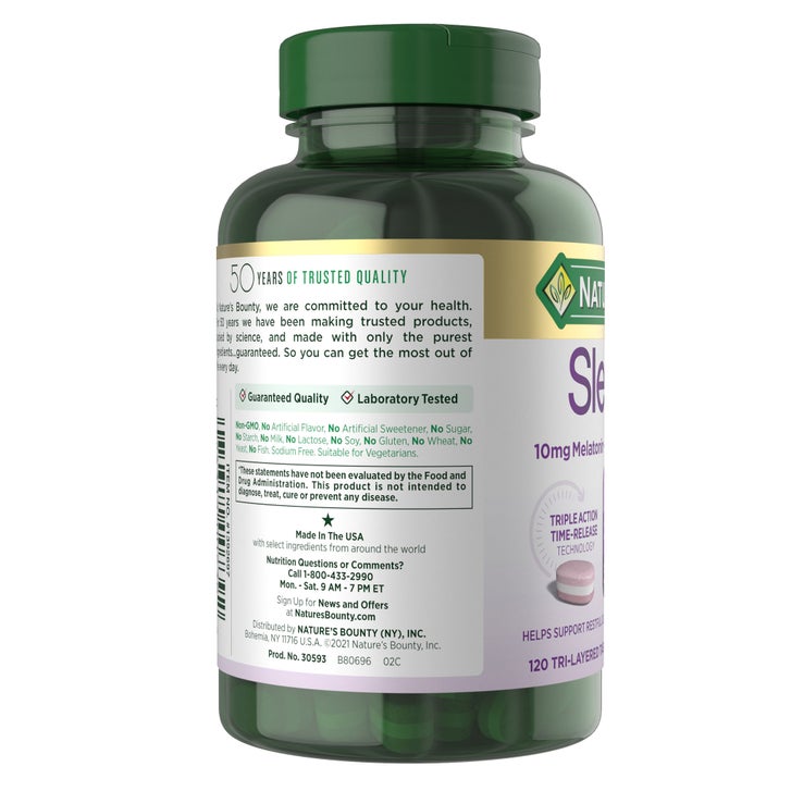 Nature's Bounty Sleep3 10 mg. Melatonin, 120 Tablets(Exp:08/2027)_1