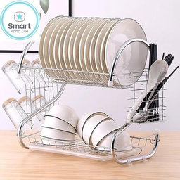 Smartraha life RahaLife 20nch Stainless Steel Dish Rack-2 Tier