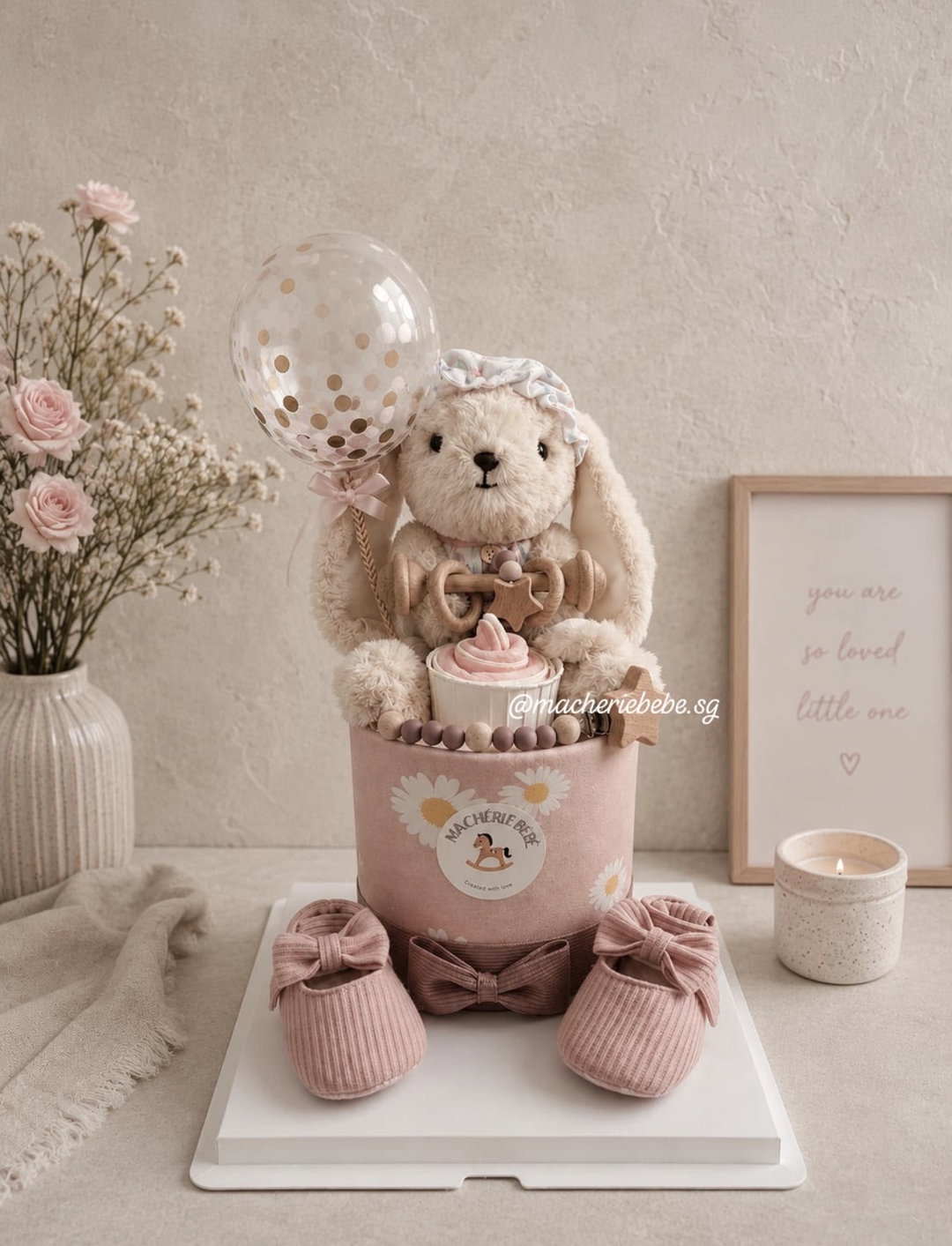 🐰 1-tier Polka Dot PJ Bunny Girl 