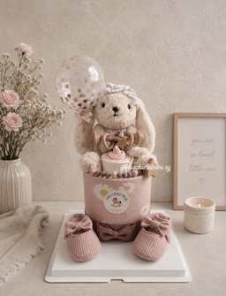 🐰 1-tier Polka Dot PJ Bunny Girl 