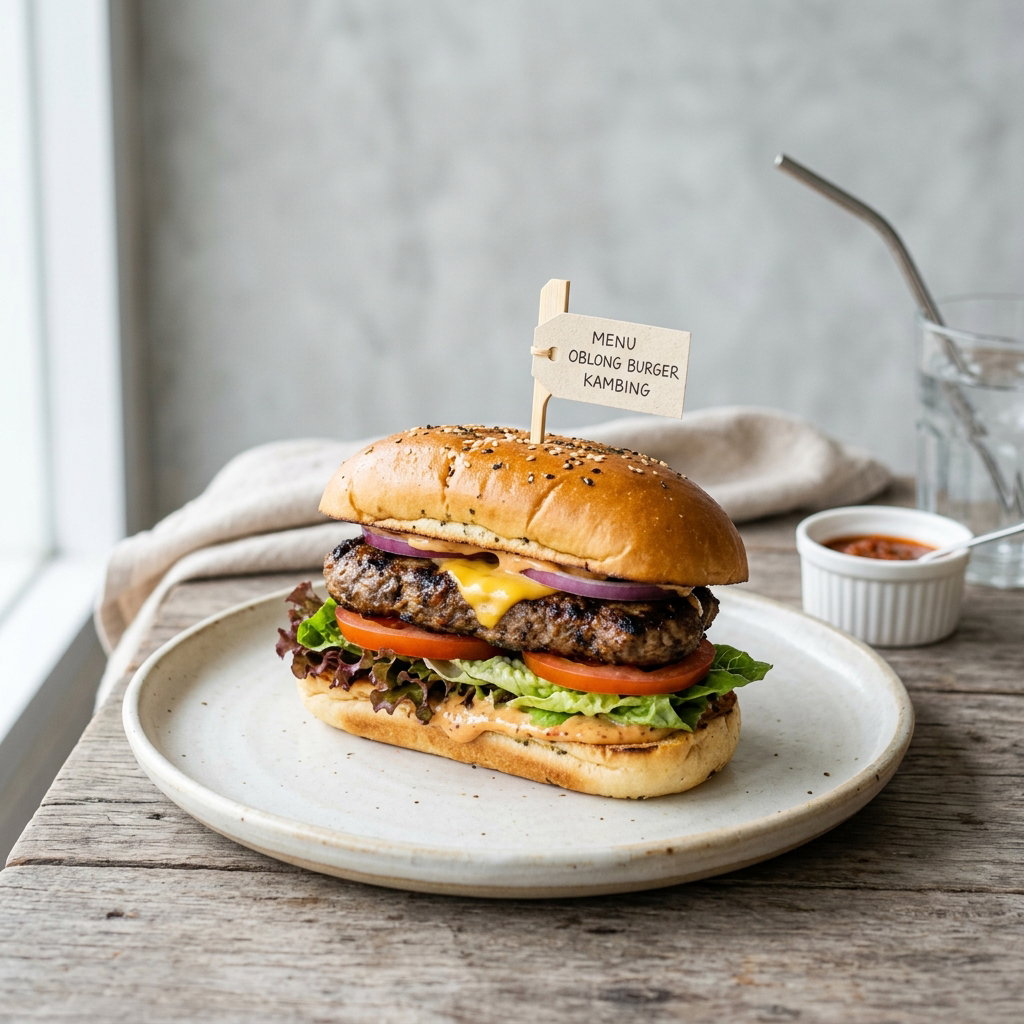 MENU OBLONG BURGER KAMBING