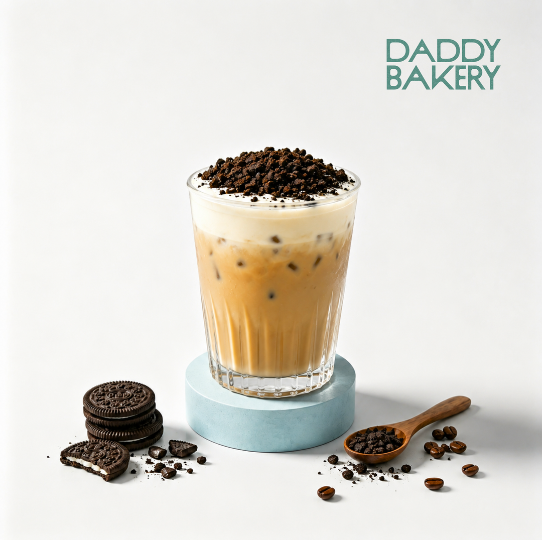 Iced Oreo Latte with Milk Foam