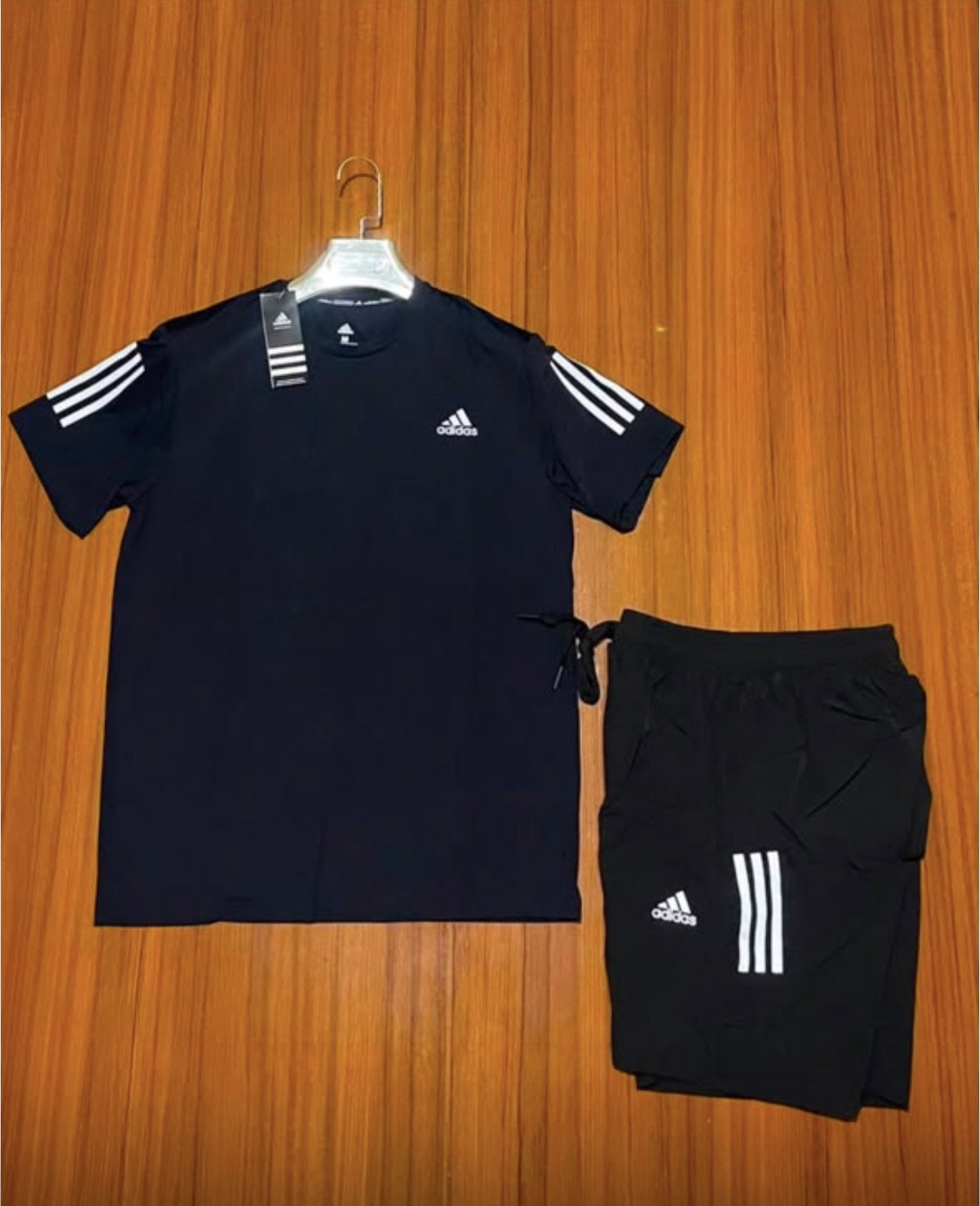 Ensemble Sport Homme Adidas - T-shirt + Short Bleu Marine_3