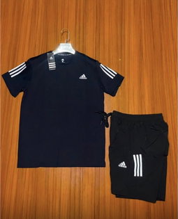 Ensemble Sport Homme Adidas - T-shirt + Short Bleu Marine