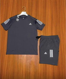 Ensemble Sport Homme Adidas - T-shirt + Short Bleu Marine