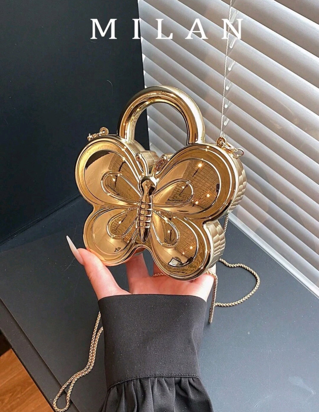 Gold Satchel Bag _1