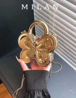Gold Satchel Bag 