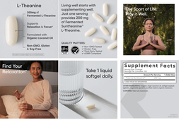 Sports Research L-Theanine Suntheanine 200 mg, 150 Softgels(Exp:08/2028)