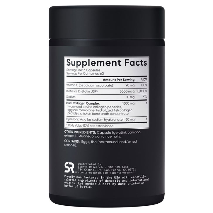 Sports Research Multi Collagen, 180 Capsules(Exp:10/2028)_2