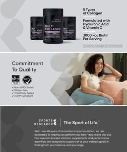 Sports Research Multi Collagen, 180 Capsules(Exp:10/2028)