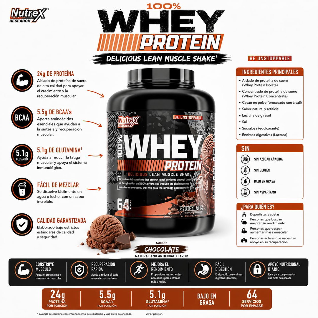 100% Whey Protein Nutrex Research