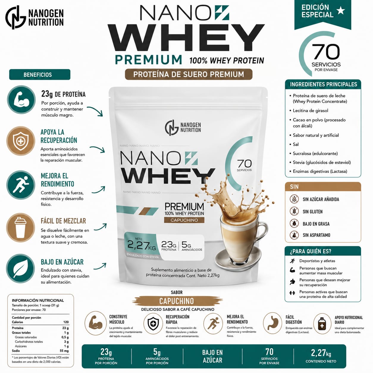 NANOGEN Nutrition, Nano Whey Premium 100% Whey Protein_3